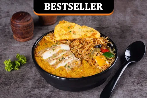 Mughlai Grilled Chicken Rice Bowl With Omelette
