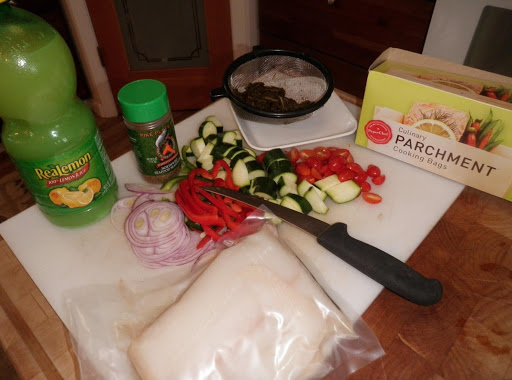 Ingredients you need for halibut pockets.