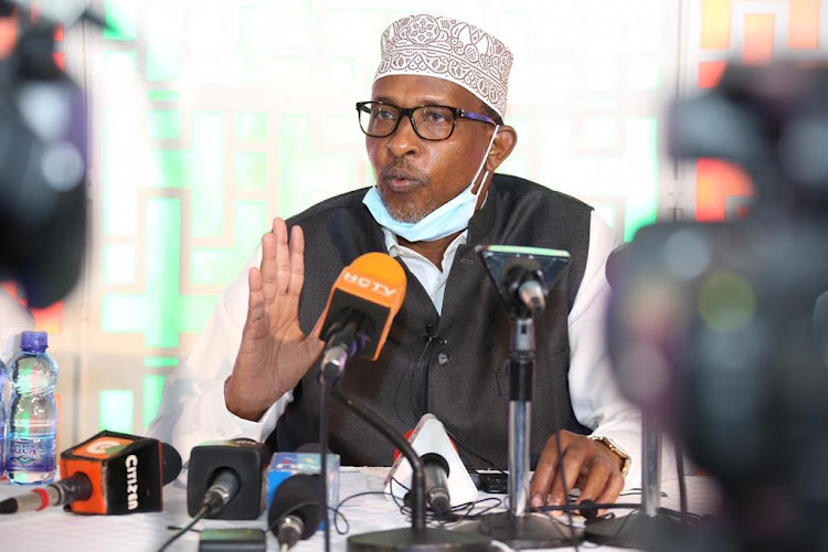 National Assembly Majority Leader Aden Duale addresses the Somali Eastleigh business leaders on April 20, 2019.