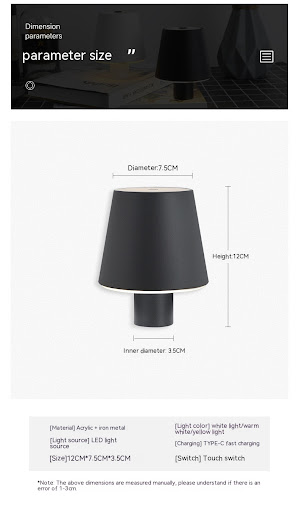 Title 11, Advanced Dimmable Bedside Table Lamp American M...
