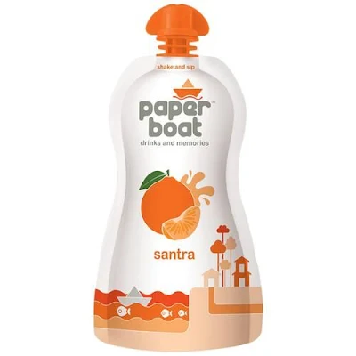 Paper Boat Fruit Juice - Santra - Orange Drink - 150 ml