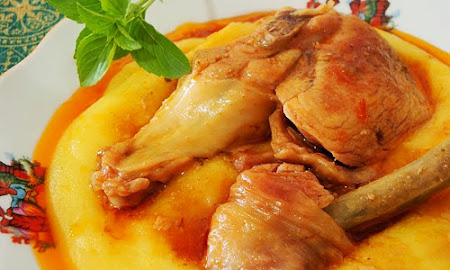 Frango Ensopado com Polenta