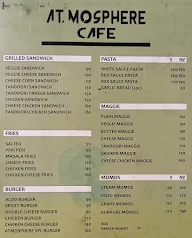 Atmosphere Cafe menu 1