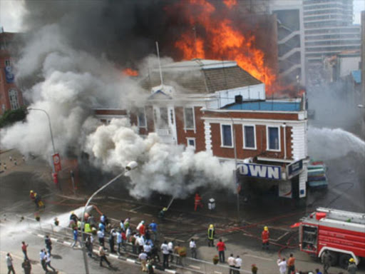 Fire at Nakumatt Downtown in 2009 /FILE