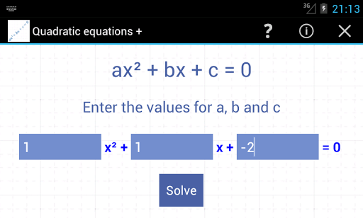 Quadratic Equations +