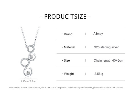 Title 6, S925 Silver Irregular Circles Pendant Necklace....