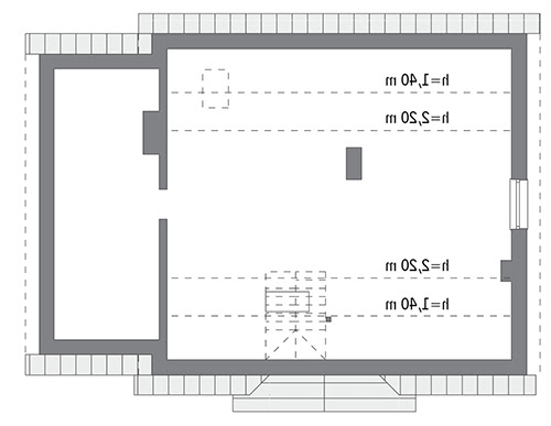 Znamienity - wariant IV - M190d - Rzut poddasza do indywidualnej adaptacji (66,1 m2 powierzchni użytkowej)