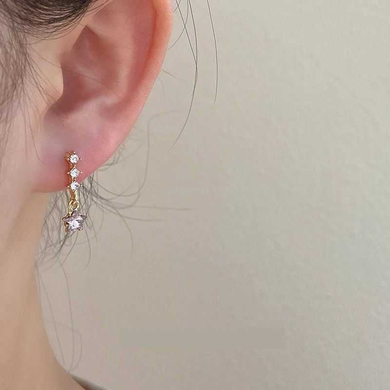 Boucles d'oreilles pentagramme diamant Sweet Elegance