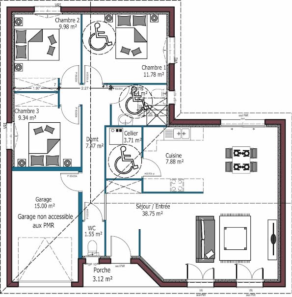 Vente maison neuve 3 pièces 95 m² à Préchacq-les-Bains (40465), 263 951 €