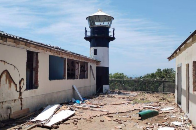 Extensive damage has been caused to the 116-year-old Cape St Lucia lighthouse. Picture: SUPPLIED