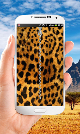 Cheetah Print Zipper Lock