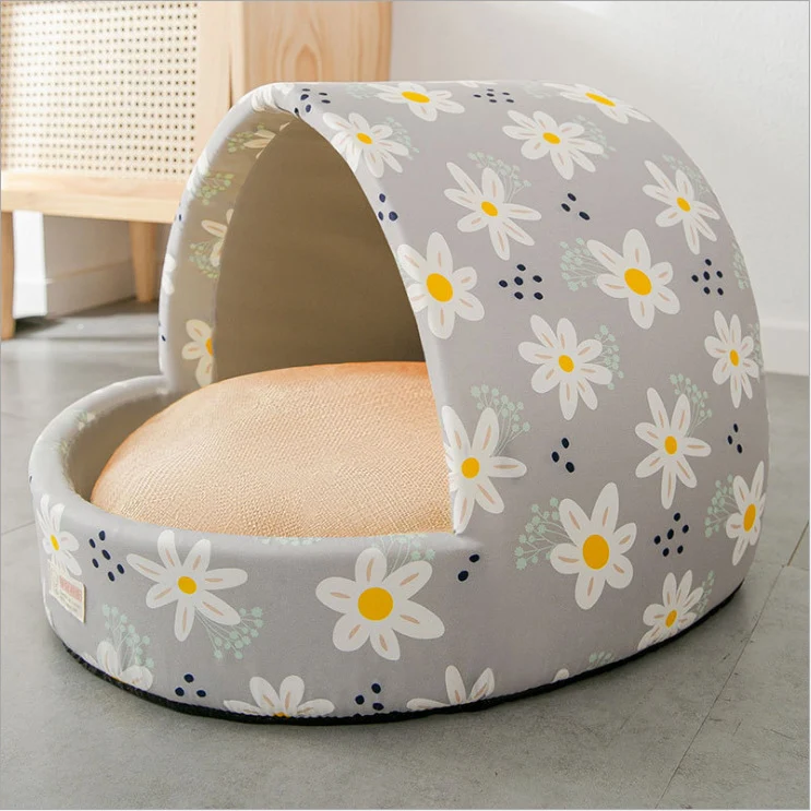 Kennel Yurt Semi-enclosed Small Dog And Cat House Comfortable Pet Shelter Offers Cozy and Secure Indoor and Outdoor Hous