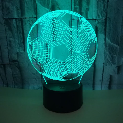 Title 2, Color football 3D creative visual night light p...