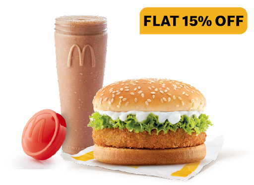 McVeggie Burger + Chocolate Shake