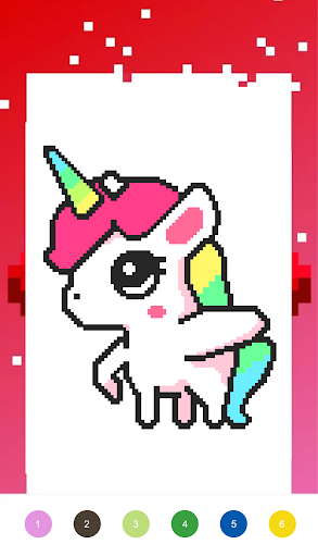 Unicorn Art Pixel - Color By Number screenshots 4