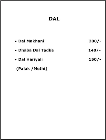 Junoon menu 