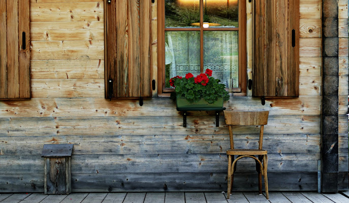 Harmony of wood with flowers di aughi