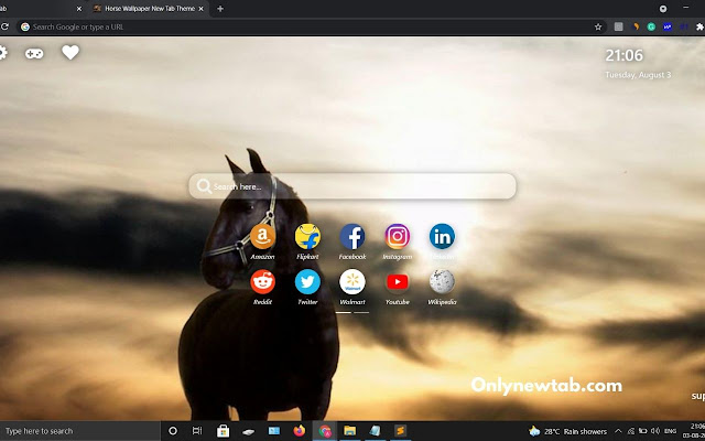 Horse Wallpaper New Tab Theme