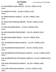 Sai Foods menu 7