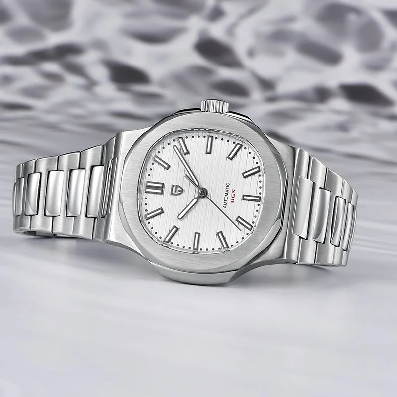 Title 3, Schlichte, elegante Herrenuhr aus Stahl, wasser...