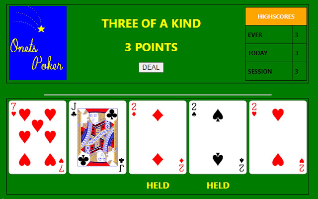 Onets Poker chrome extension