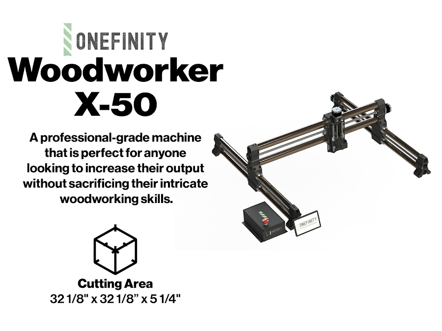 Onefinity Woodworker X-50 CNC Machine Bundle