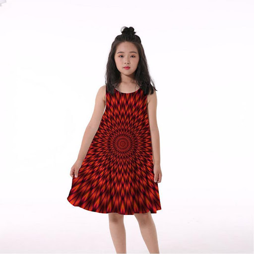 Title 15, Girls 3D Rainbow Print Nightdress, a comfortab...
