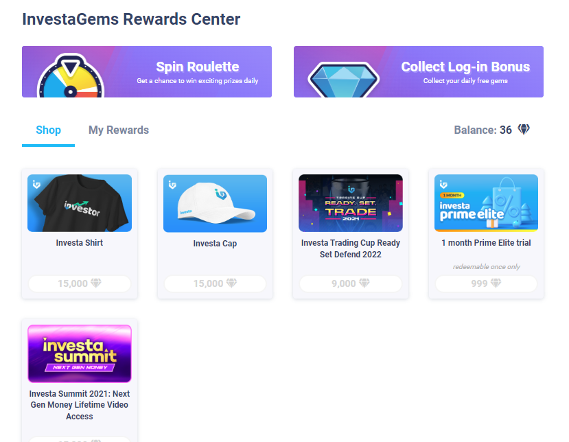 investagems rewards center