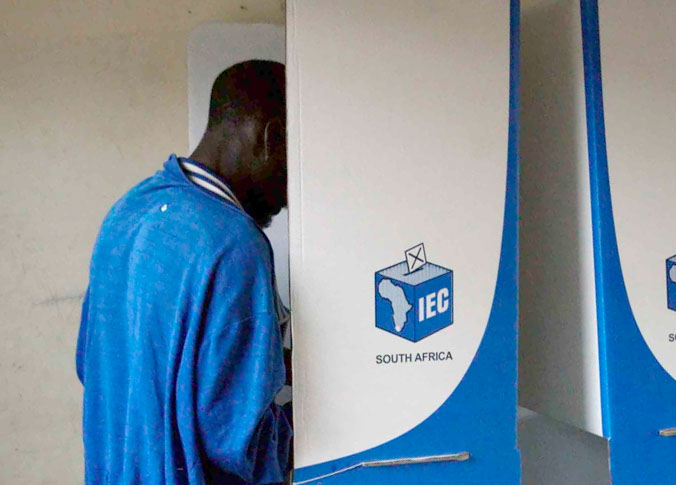 A voter at KwaLudimbi polling station near Tugela Ferry, KwaZulu-Natal.