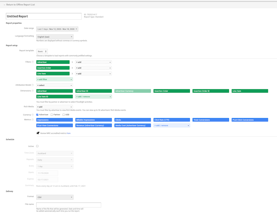 Offline reporting - Display & Video 360 Help