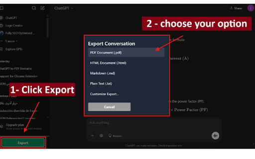 ChatGPT Elegant Exporter - Save ChatGPT to PDF, HTML, Markdown, or Text