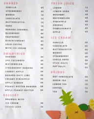 Yum Bakers menu 1