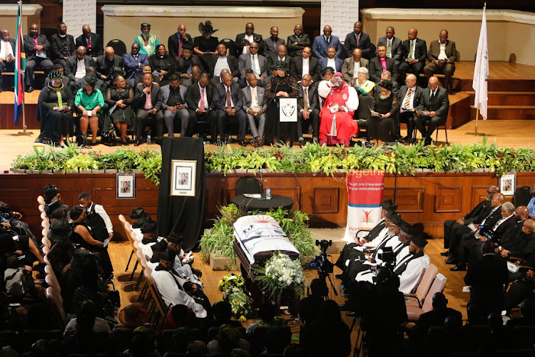 The funeral service of Nelson Mandela Bay chief whip Bicks Ndoni who passed away earlier this month took place at the Feather Market Hall in Port Elizabeth.