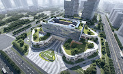 A digital rendering of the new Lotus Technology headquarters in Wuhan, China, that will be completed in 2024. 