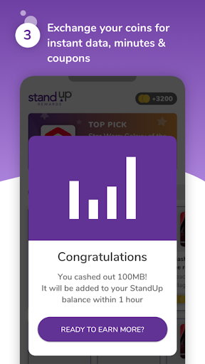 Screenshot StandUp Rewards