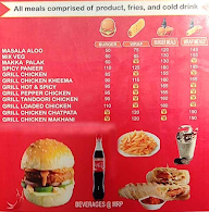 Desi Burger menu 1