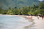 The scene along the beach in Le Marin, Martinique, where you're as likely to hear French as English.