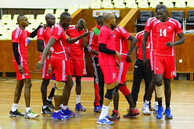 GSU Players in a recent training at Moi Stadium gymnasium