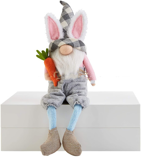 Title 1, Rabbit Ear Swing Leg Modeling Elf Doll Ornament...