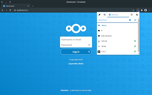 Passwords for Nextcloud Browser Extension