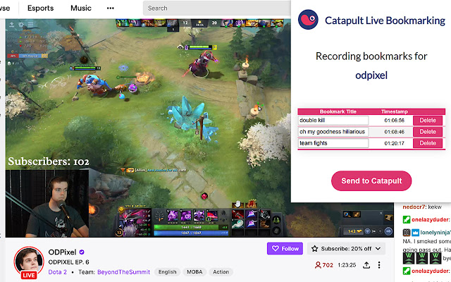 Catapult Live Bookmarking Extension chrome extension