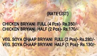 Raja Biryani menu 1