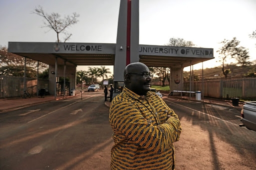 Professor Peter Mbati in front of the R6.1-million entrance.