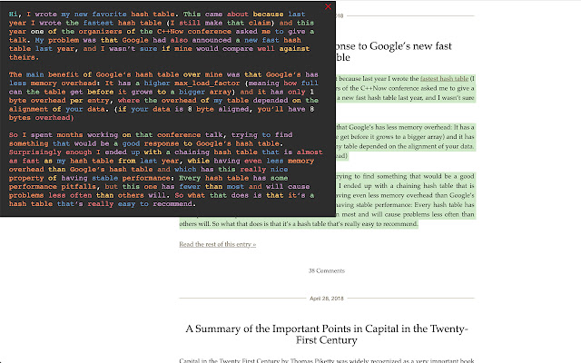 English syntax highlighter chrome extension