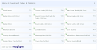 OvenFresh Cakes & Desserts menu 1