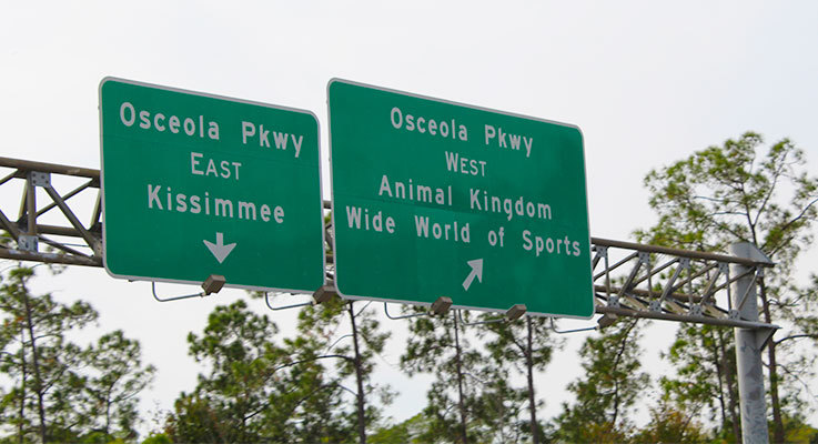 Kissimmee Orlando Road Signs