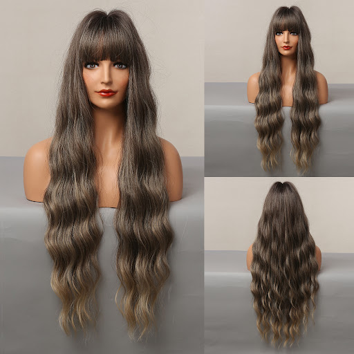 Title 3, Brown Gradually Golden Curly Hair. Achieve gold...