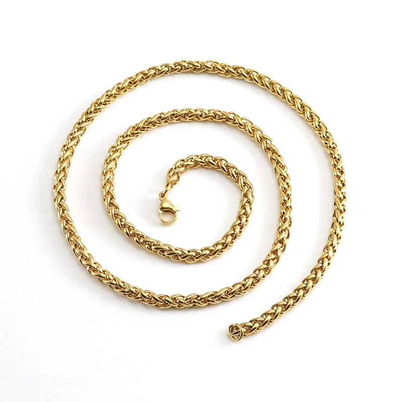 Collier chaîne Keel en Or 18K avec pendentif, finition Hip Hop, un bijou tendance pour un style unique et affirmé.