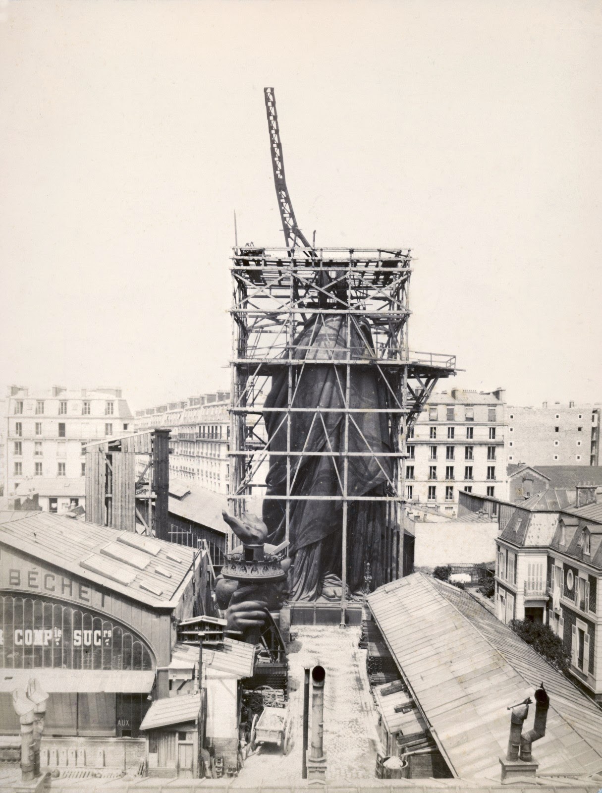 Pierre Petit, Le montage de la Statue de la Liberté, 1882