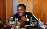 Andile Dlamini (Banyana Banyana goalkeeper) during the South Africa women's national soccer team breakfast send-off at Radisson Blu Hotel Sandton on June 21, 2023 in Johannesburg.